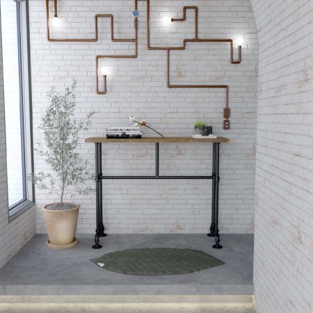 Industrial Pipe 25mm Board 86cm Height Console Table - Industrial Pipe 25mm Board 86cm Height Console Table